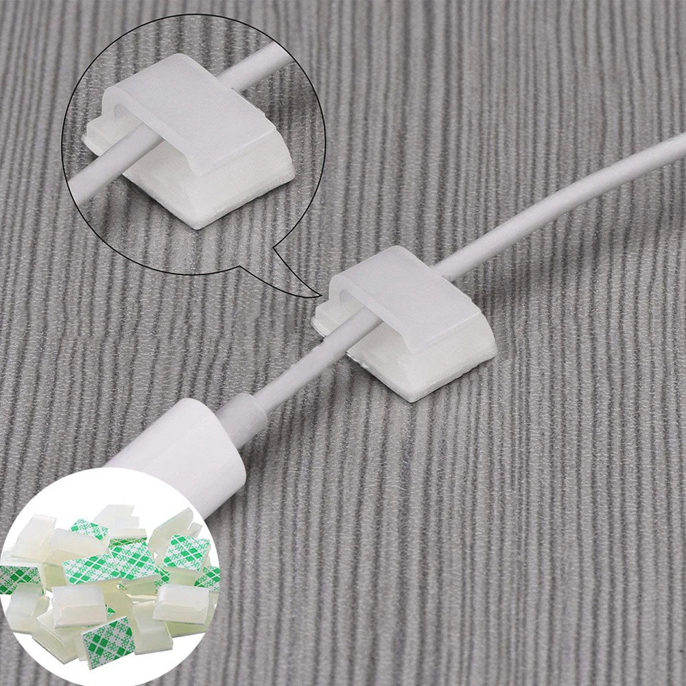 Light Strip Mounting Clips Self Adhesive Led Fasteners Holder Cable