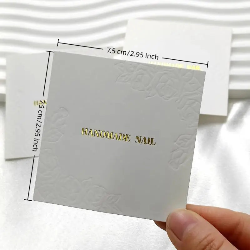 Press On Nail Display Cards Rose Embossed 75mm – 20 Sheets
