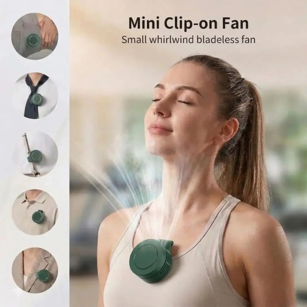 Clip-On USB Fan – Portable Wearable Neck & Waist Fan