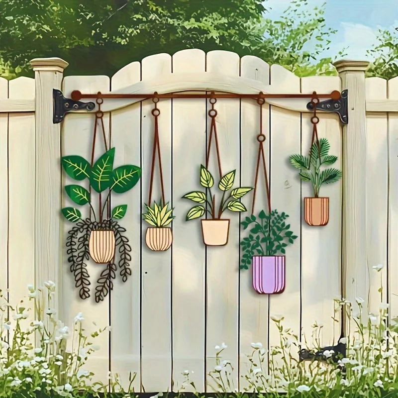 Large Metal Plant Wall Decor – Hanging Pipe Vertical Planter