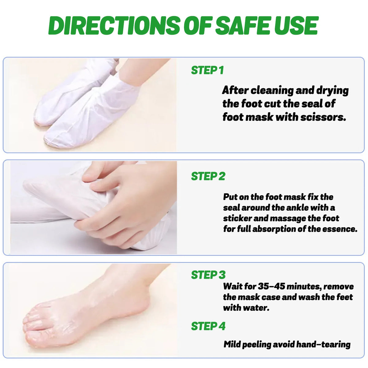 Aloe Vera Moisturizing Foot Mask Booties 5 Pairs | Hydrating