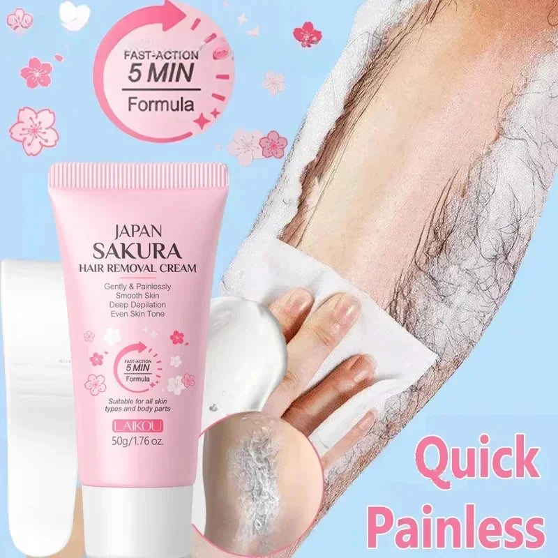 LAIKOU Sakura Hair Removal Cream – Body & Intimate 50g