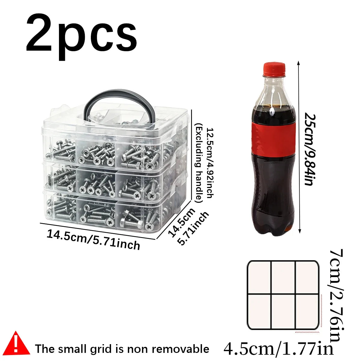 Stackable Plastic Hardware Accessory Storage Boxe Multi-layer