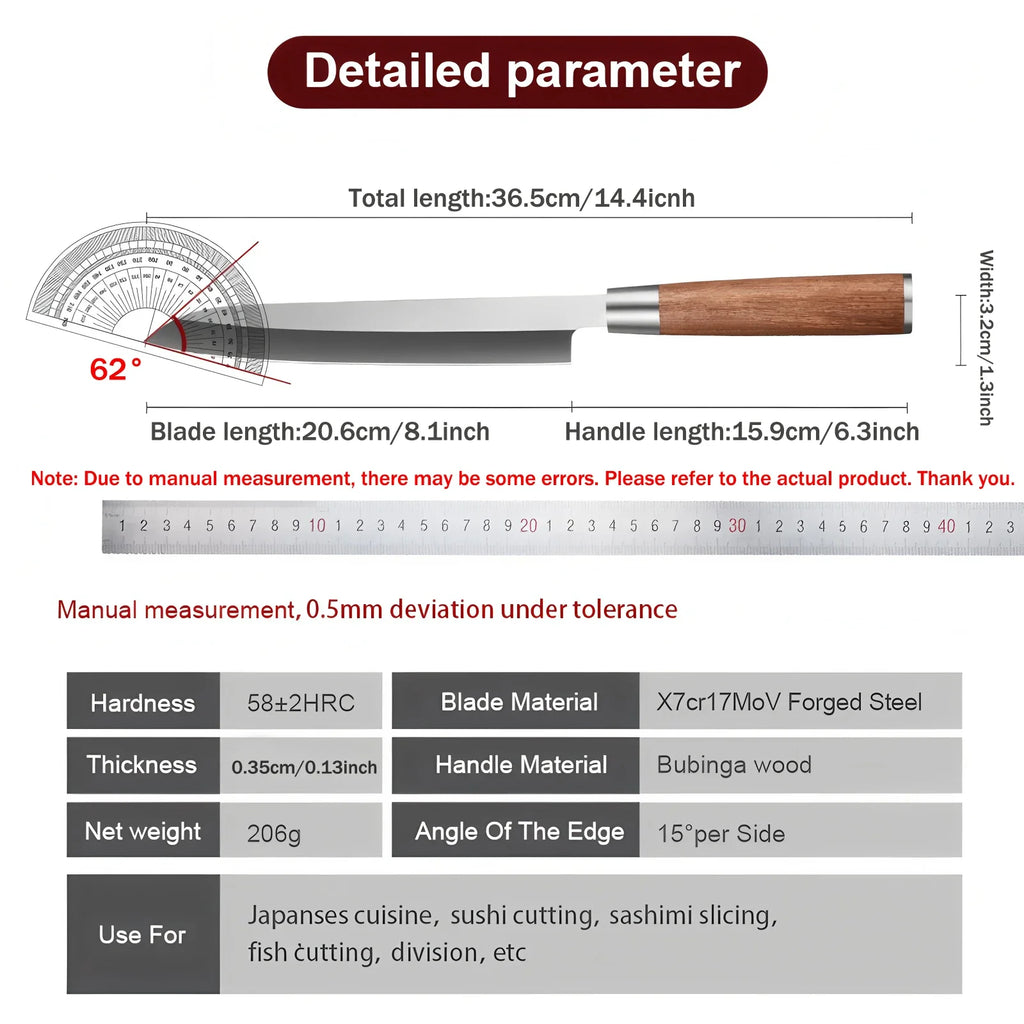 High Carbon Sashimi Knife – Sushi Salmon Chef Knife