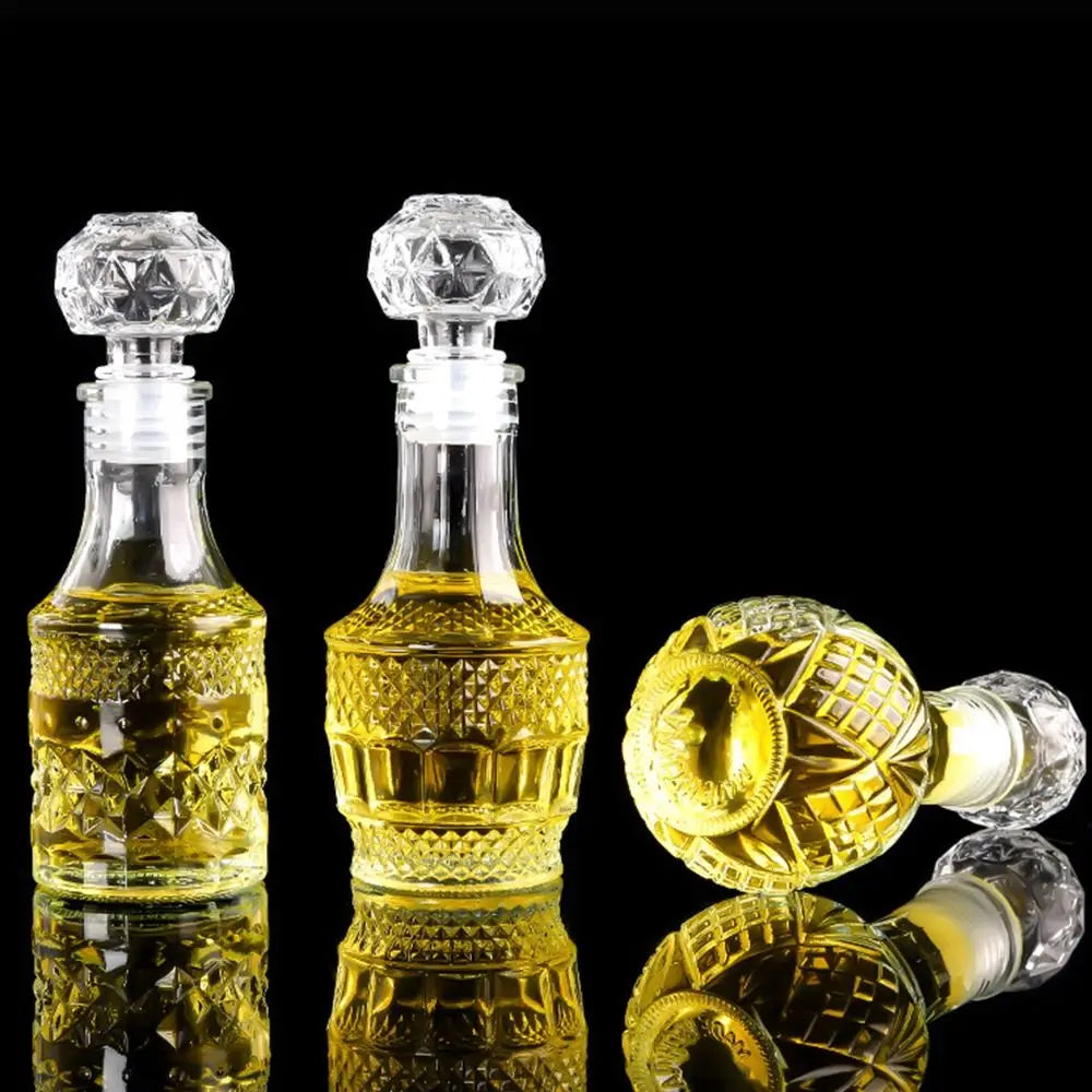Mini Spirit Alcohol Liquor Bottle Transparent Glass Whiskey Decanter