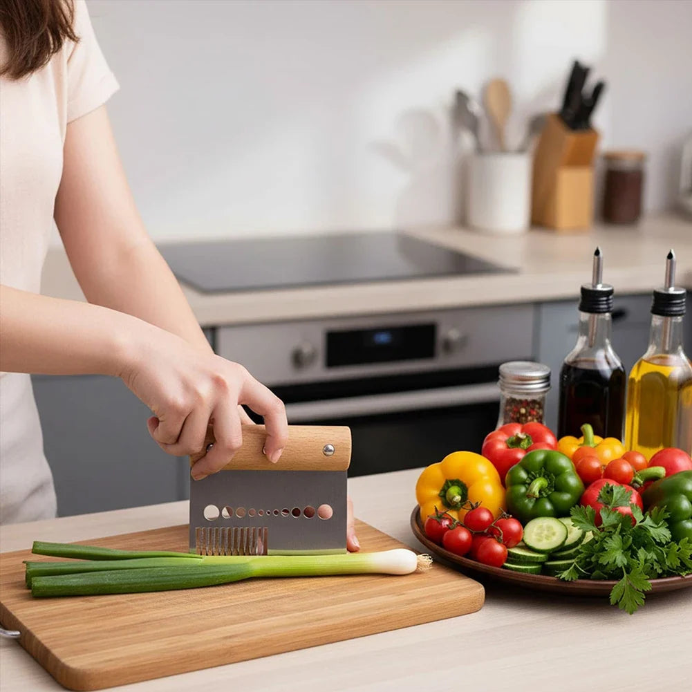 Multi-Blade Scallion Shredder | 304 Stainless Steel Julienne Tool