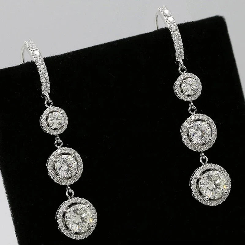 Huitan Cubic Zirconia Dangle Earrings – Sparkling Drop Jewelry