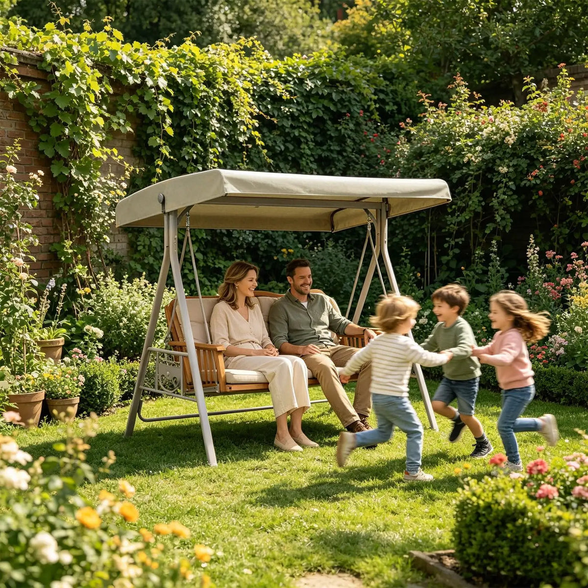 Swing Canopy Replacement Cover 75x47" Waterproof UV-Resistant