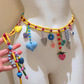 Y2K Colorful Beaded Waist Chain – Kawaii Bohemian Body Jewelry