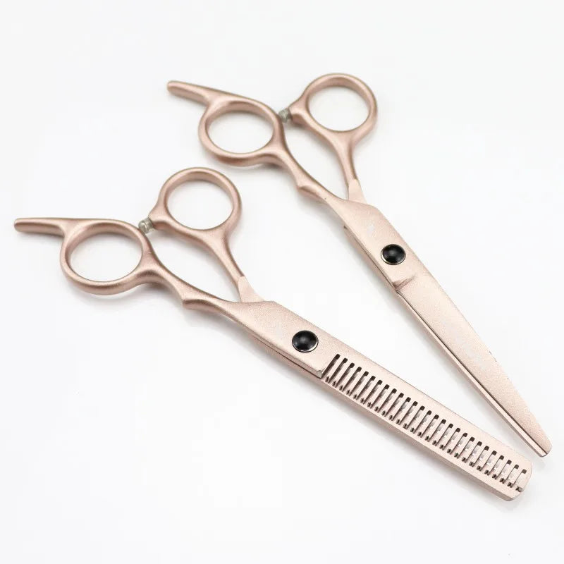 6-Inch Color Coated Hair Cutting Scissors & Thinning Shears Set