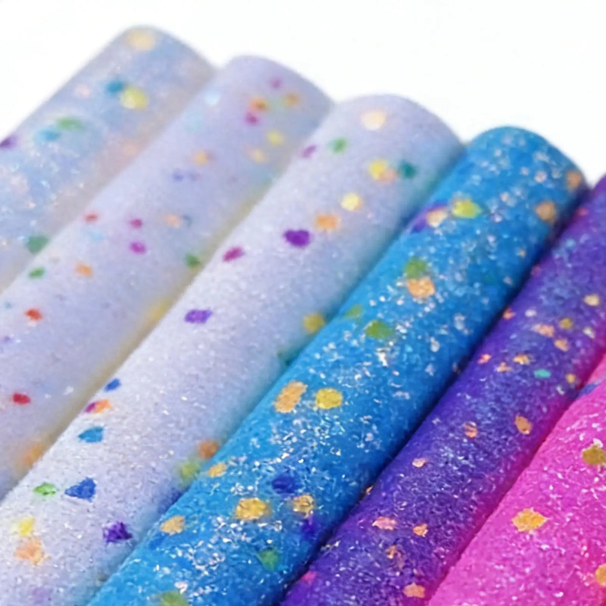 A4 Glitter Sequin Sheets 8-Pack | Iron-On Craft Fabric