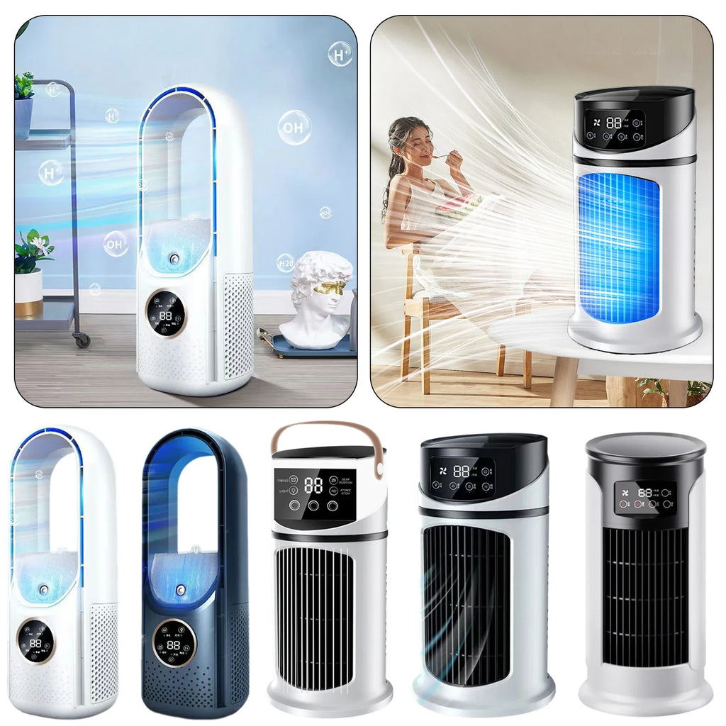 3-in-1 Portable Mini Air Cooler Fan & Humidifier | USB Desk Fan