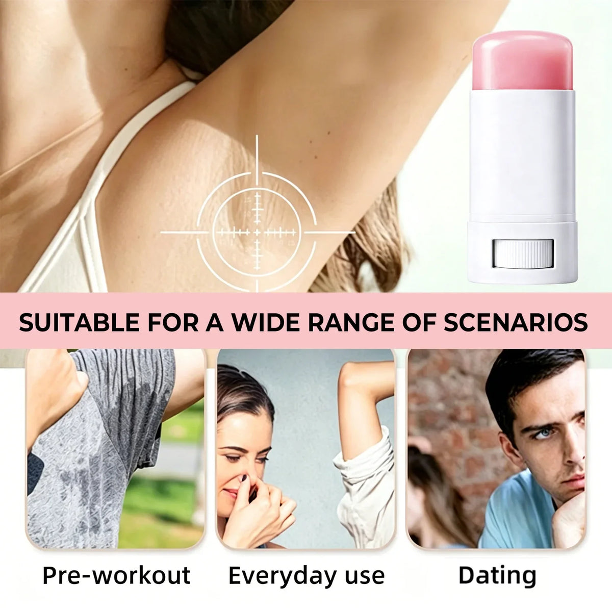 Lanemay Aluminum-Free Deodorant Stick – 72HR Odor Control 15g