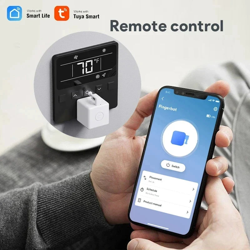 Tuya Smart Touch Finger Robot Zigbee 3 0 Chargeable Switch Button