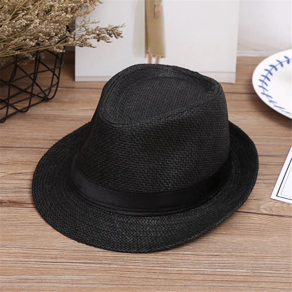 Kids Wide Brim Straw Sun Hat | Panama Beach Hat for Boys & Girls