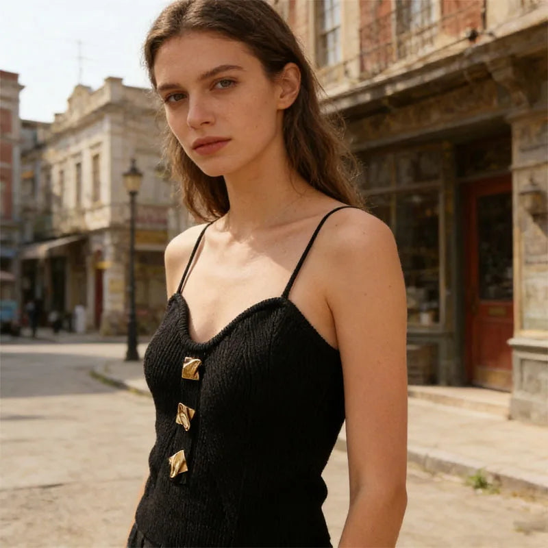 Women's Knit Bandeau Crop Camisole | Sleeveless Backless Top