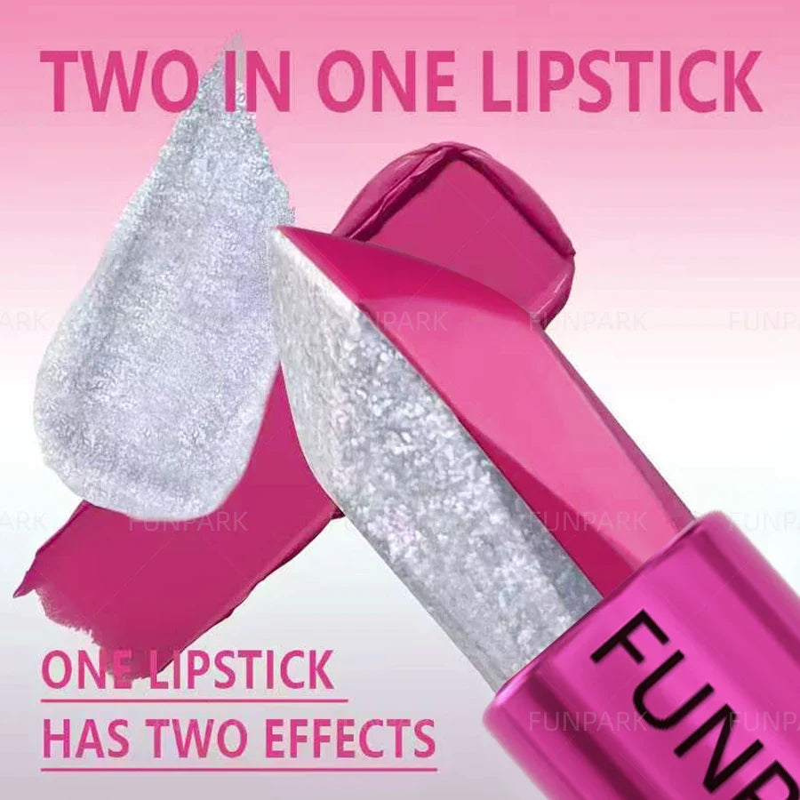 FUNPARK Glitter Two-Tone Matte Lipstick | High Pigment Lip Glaze