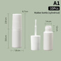 10-Pack 10ml Empty Refillable Nail Polish Bottles with Brush Cap