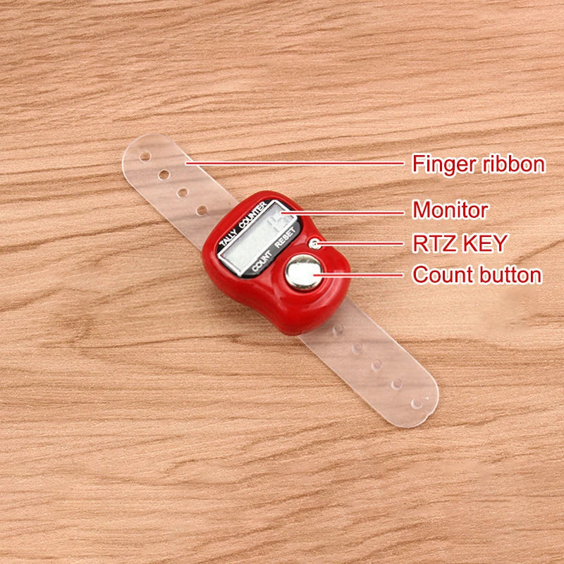Versatile Mini Finger Counter Compass LED Electronic Handheld Tally
