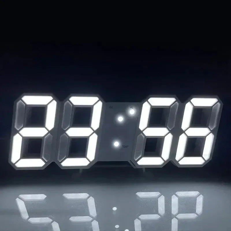 LED Digital Wall Clock – 3D Alarm & Timer for Home Décor
