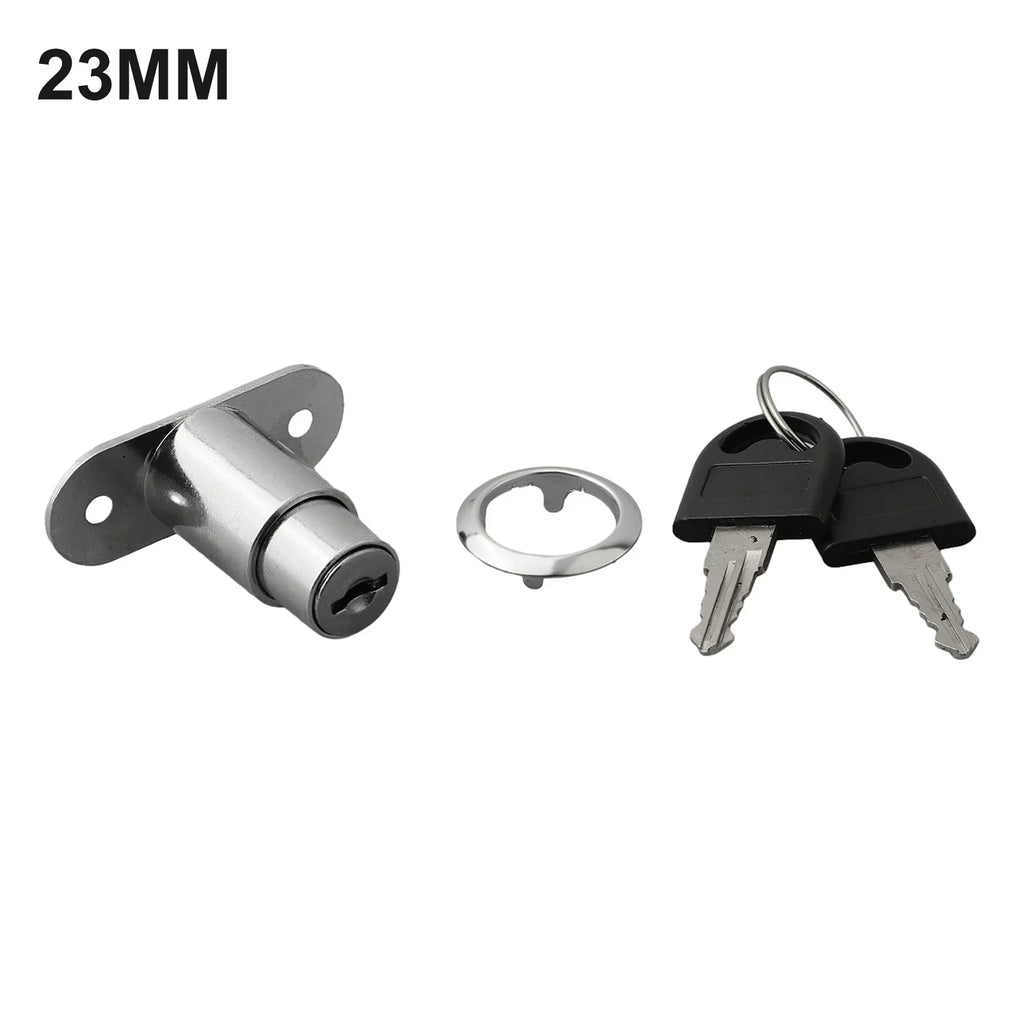 Zinc Alloy Cabinet Door Latch Lock with Keys – Chrome