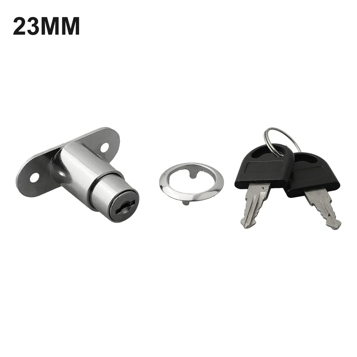 Zinc Alloy Cabinet Door Latch Lock with Keys – Chrome