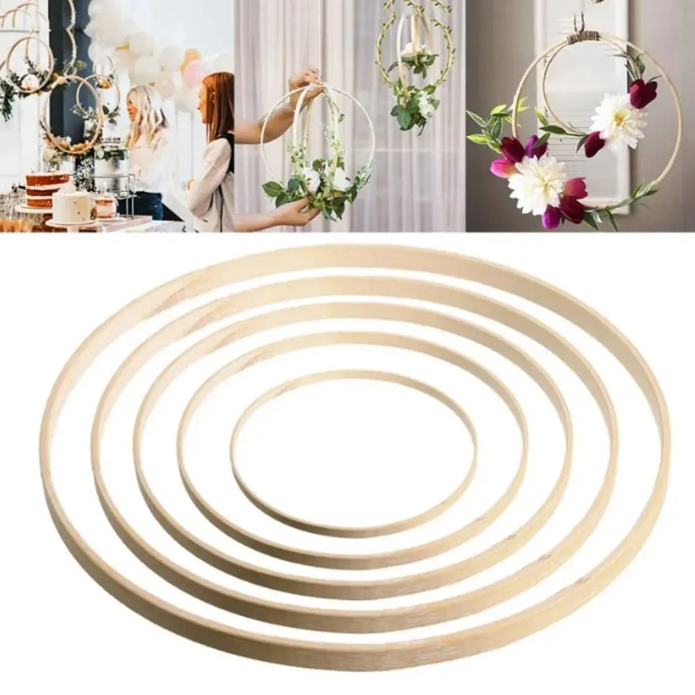 Bamboo Wreath Hoop Ring 10–30cm | DIY Crafts & Floral Décor