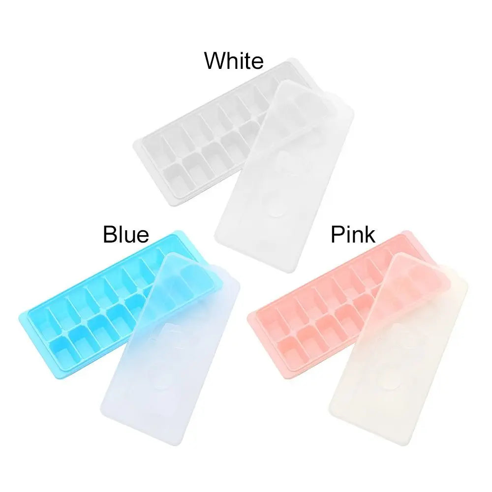 16-Cube Stackable Ice Cube Tray with Lid – Reusable & Easy Fill