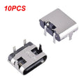 10Pcs USB 3.1 Type-C Female Connector Socket 2-Pin Power Jack