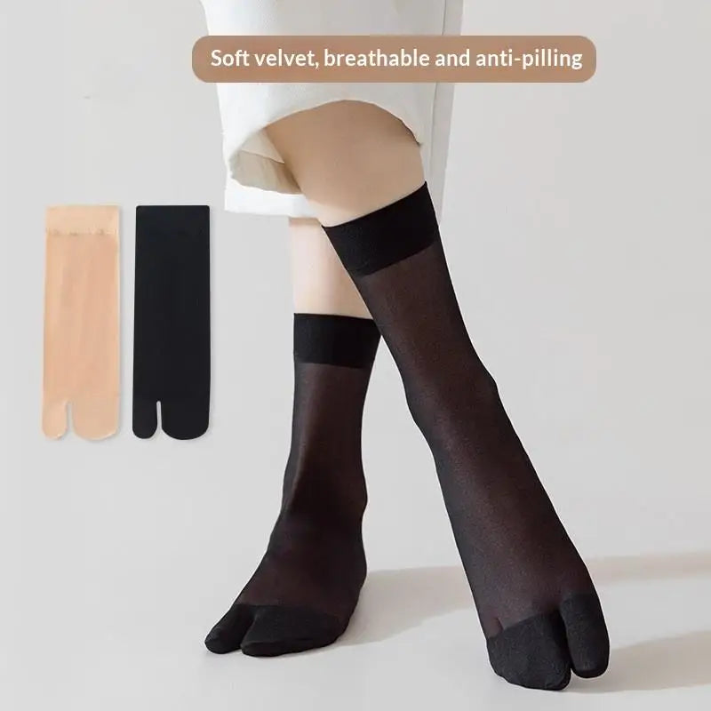 Women's Sheer Tabi Toe Socks | Ultra-Thin Split-Toe for Sandals