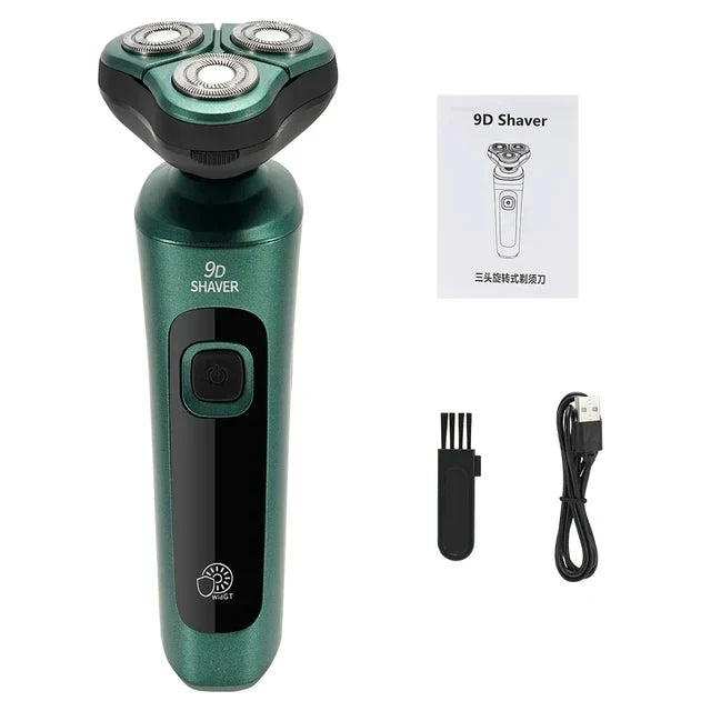 Smart Electric Shaver LCD Display 3D Floating Triple Head Razor USB