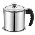 304 Stainless Steel Oil Filter Pot with Fine Mesh Strainer