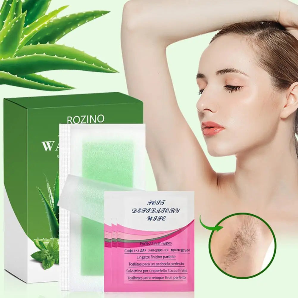 30-Pack Cold Wax Strips – Painless Hair Removal Face & Body