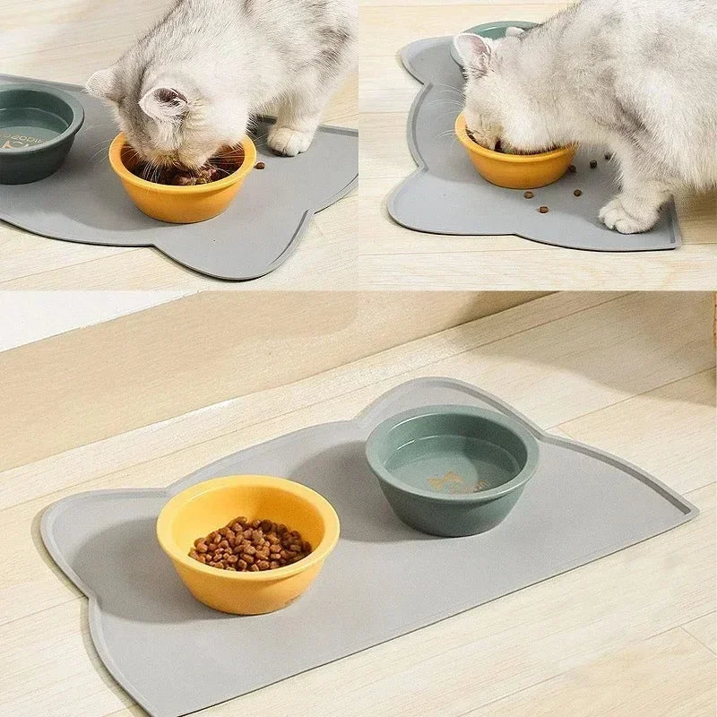 Silicone Cat Feeding Mat – Non-Slip Pet Food & Water Placemat