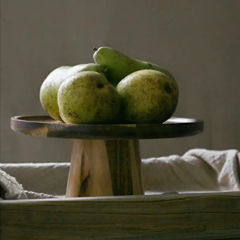 KEMORELA Elevated Wooden Cake Stand & Serving Tray