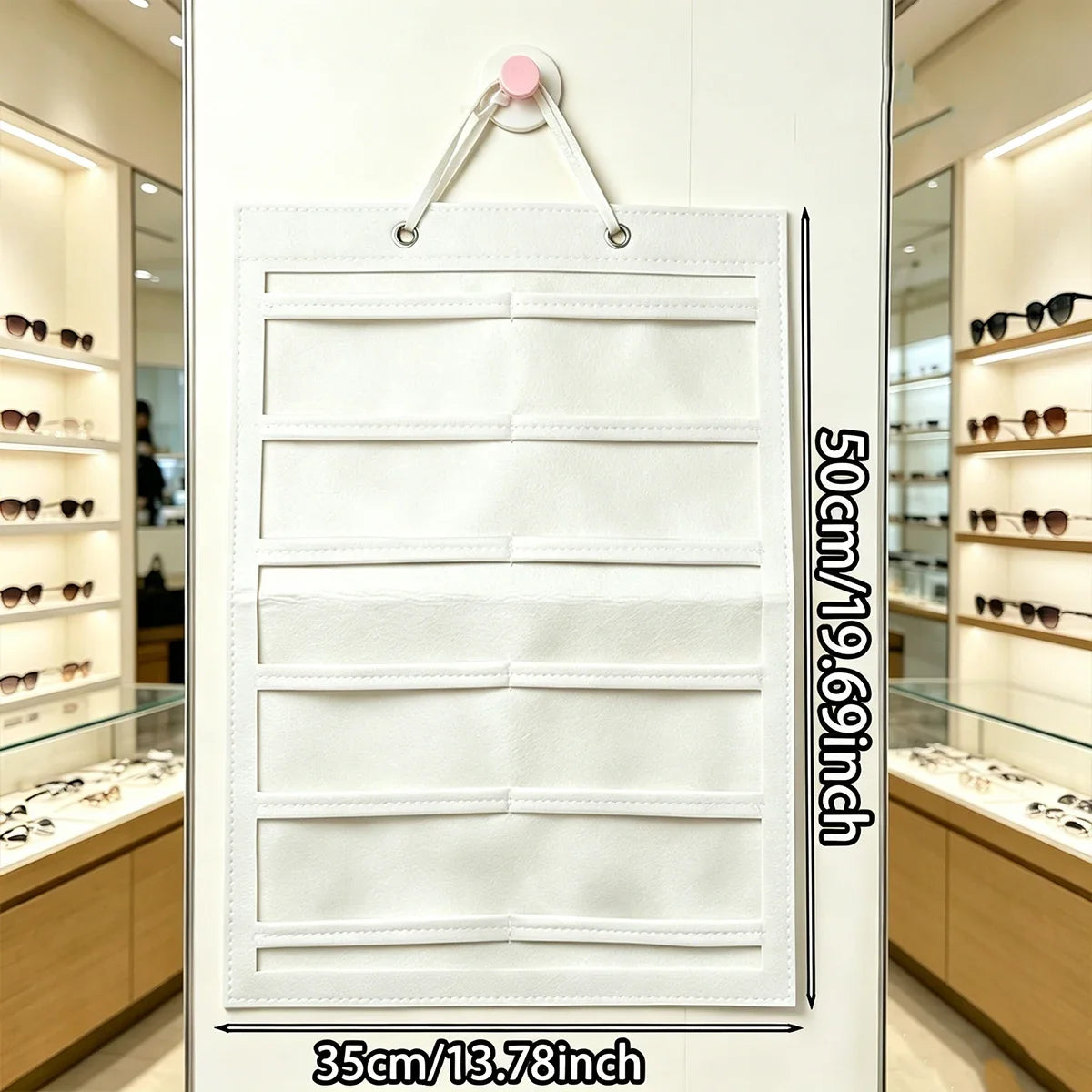 Felt Foldable Glasses Display Bag Hanging Saving Countertop Space