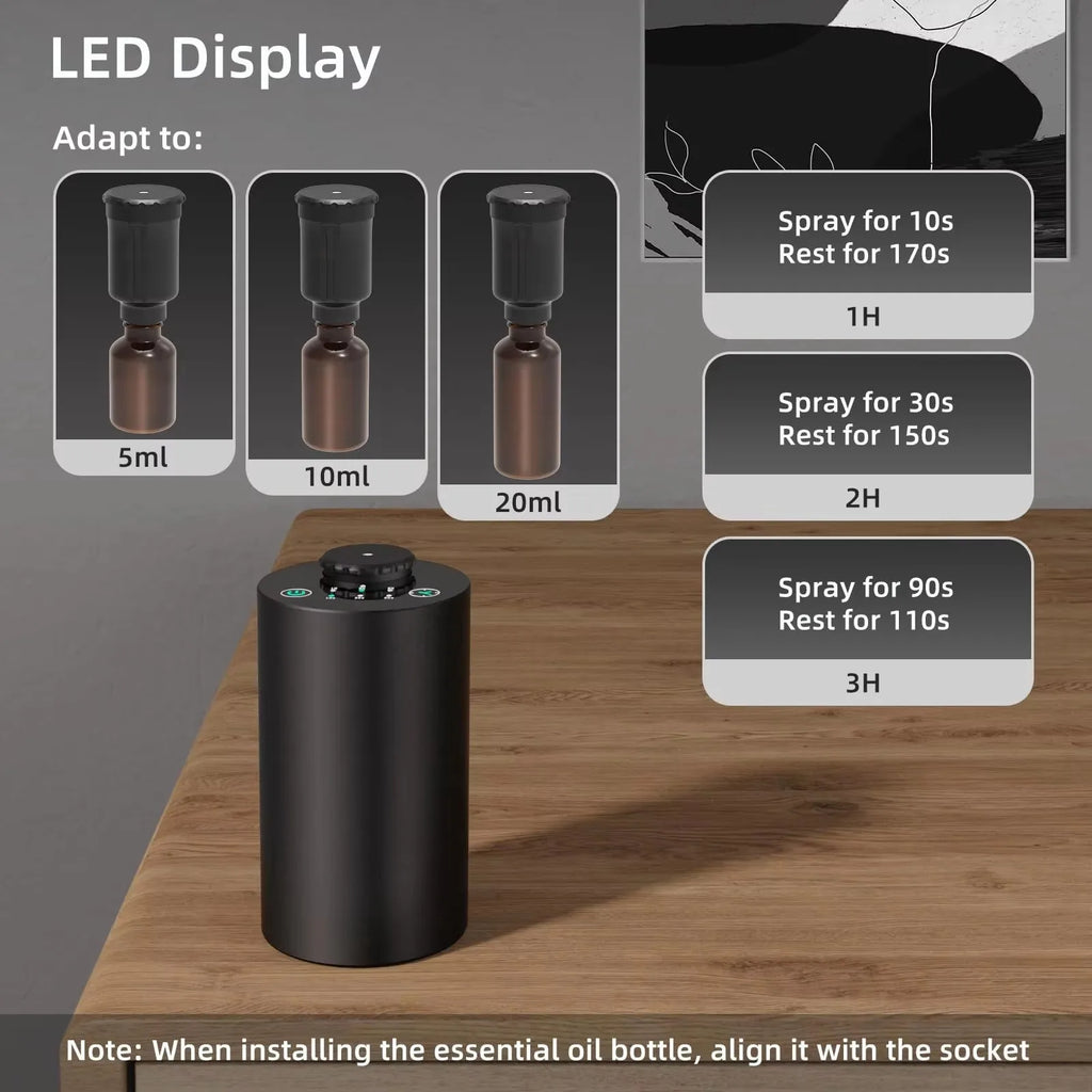 Waterless Ultrasonic Essential Oil Diffuser | 3 Mist Levels