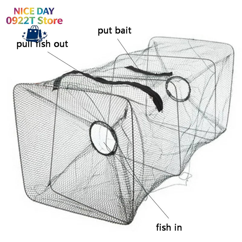 Fish Trap Net Fishing Gear Crab Prawn Shrimp Crayfish Lobster Crawdad