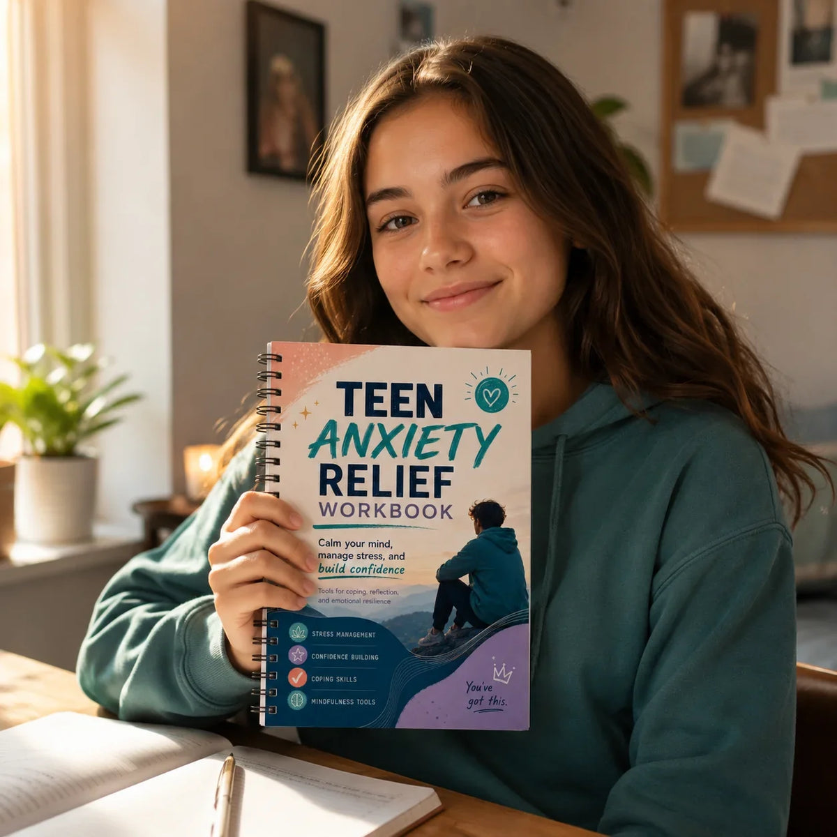 TEEN RELIEF WORKBOOK CBT Guided Journal Teens Stress Self Confidence