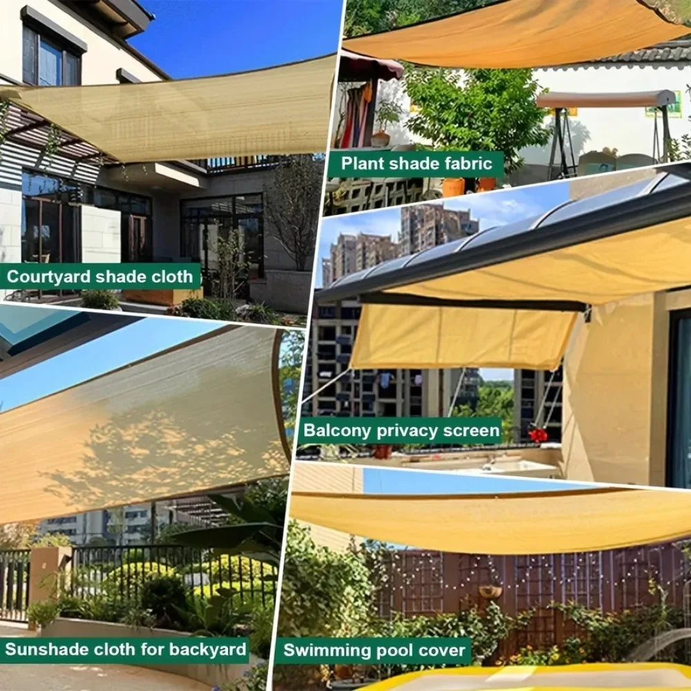 Heavy-Duty PE Sun Shade Sail – Large UV Block for Patio & Yard
