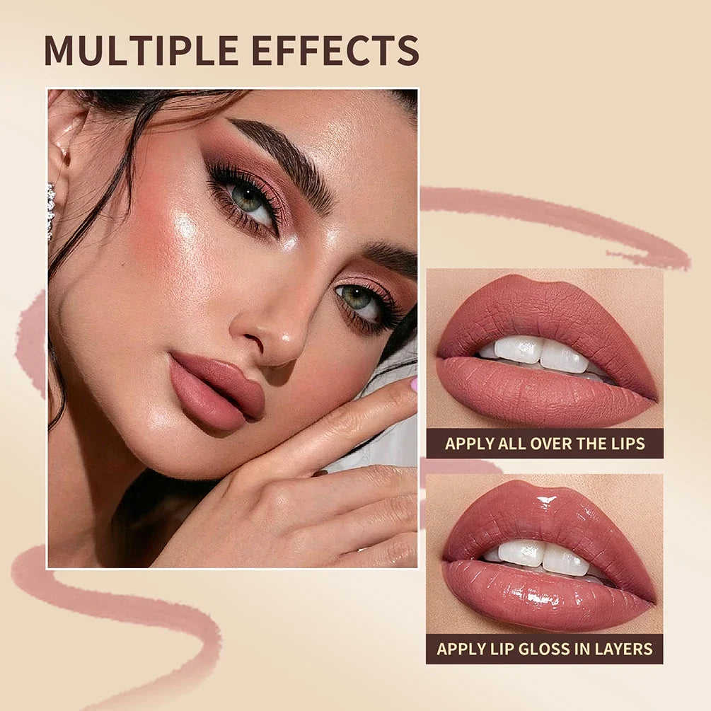 Art Value 12-Color Waterproof Matte Lip Liner Pencil – Long Lasting