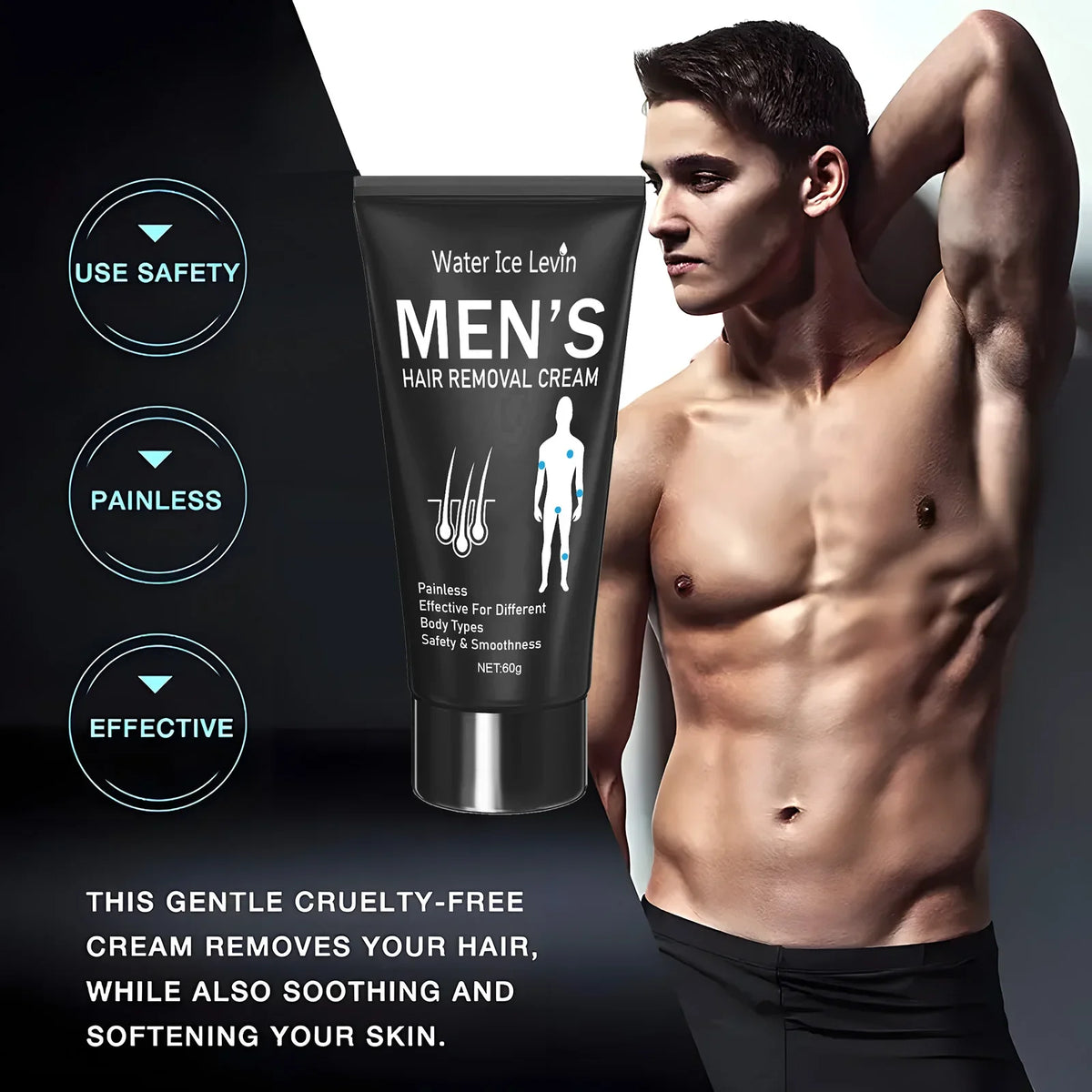 Water Ice Levin 60g Hair Removal Cream – Men & Women