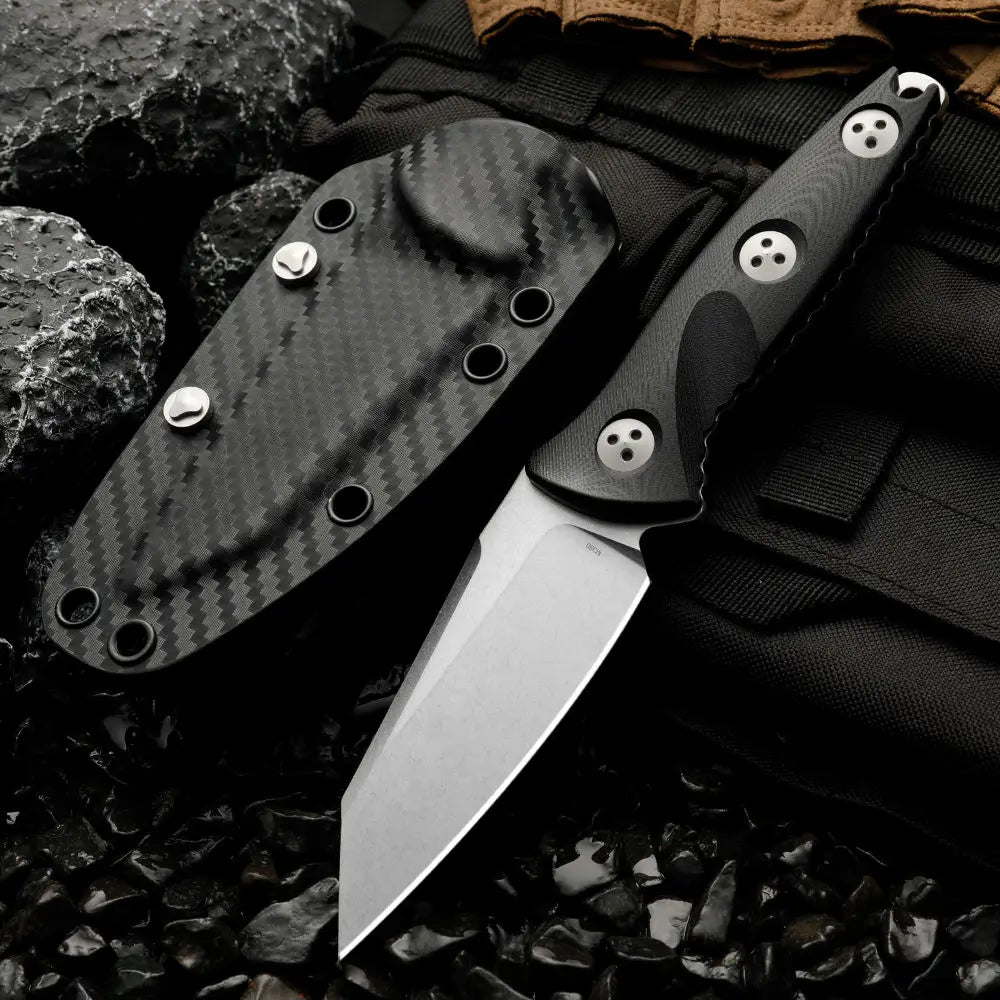 M390 Fixed Blade Knife – Carbon Fiber Sheath & G10 Handle
