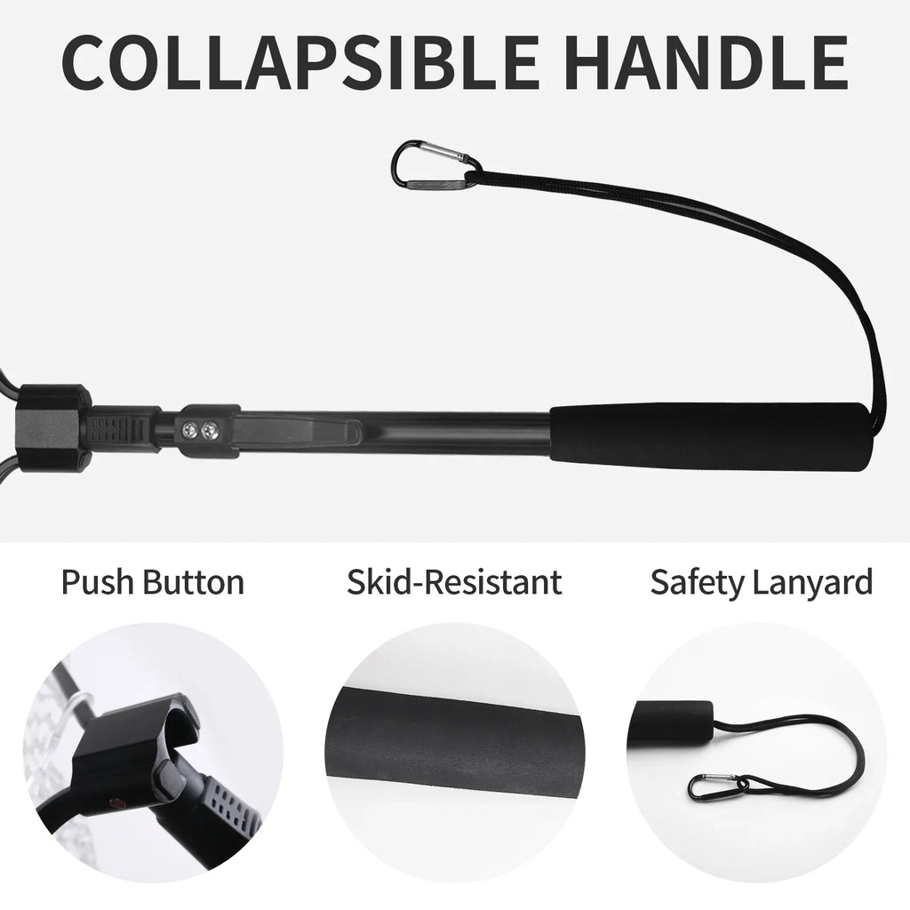Silicone Mesh Fishing Landing Net | Retractable Handle