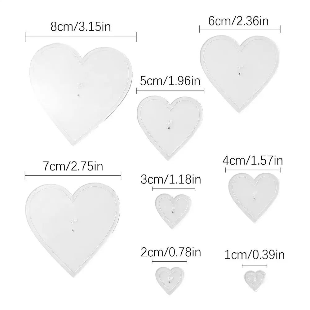 Template Quilting Heart Shape Tool Templates Cutting Patterns Women
