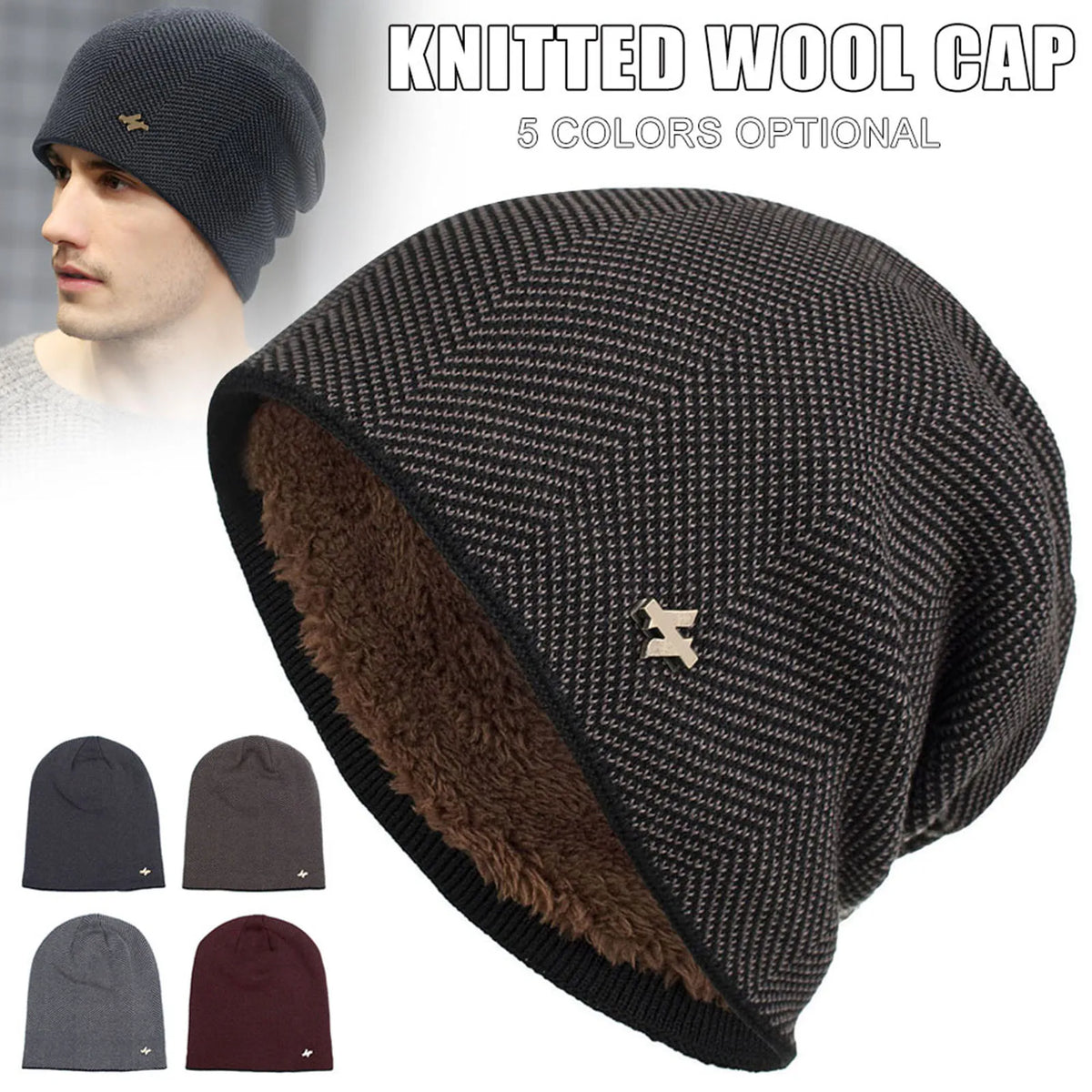 Unisex Slouchy Knit Beanie Hat – Soft, Warm & Lightweight