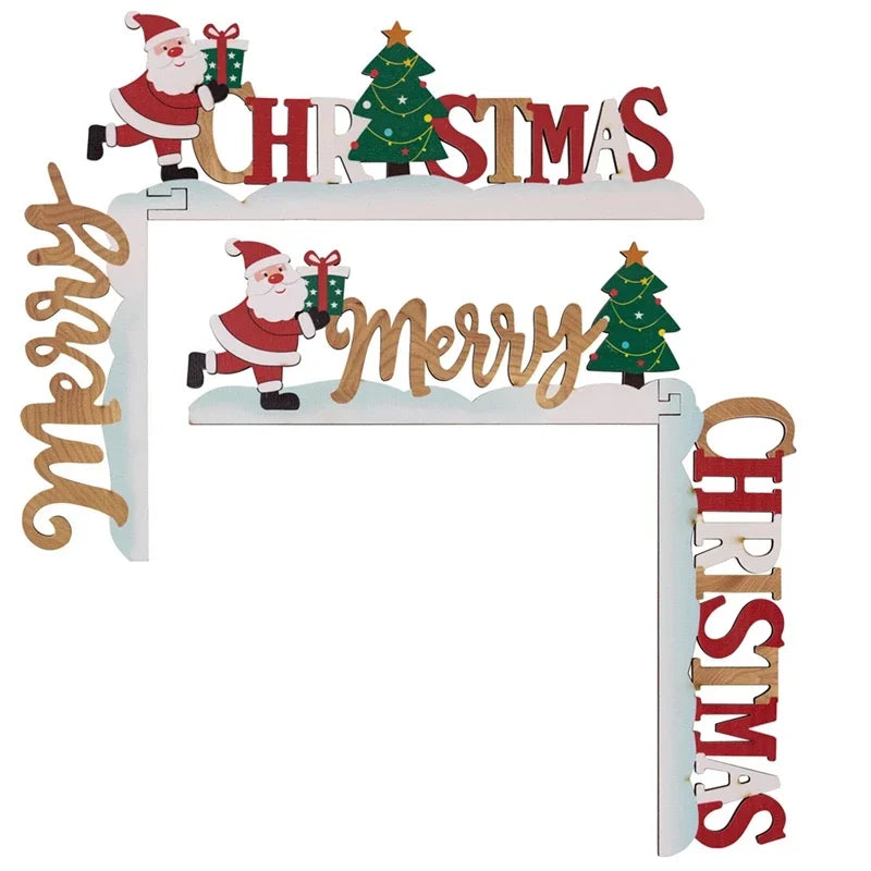 DIY Wooden Christmas Door Corner Decoration – Santa Claus Decor