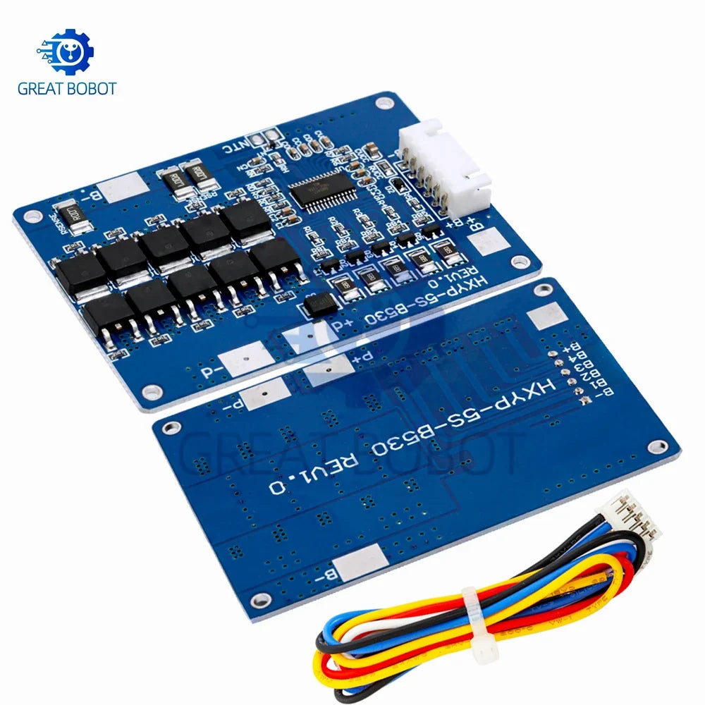 5S 21V 30A/45A BMS Lithium Battery Protection Board with NTC