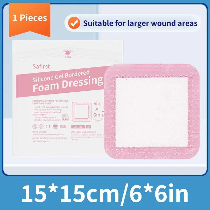 Waterproof Silicone Foam Wound Dressing Pad | Absorbent Bandage