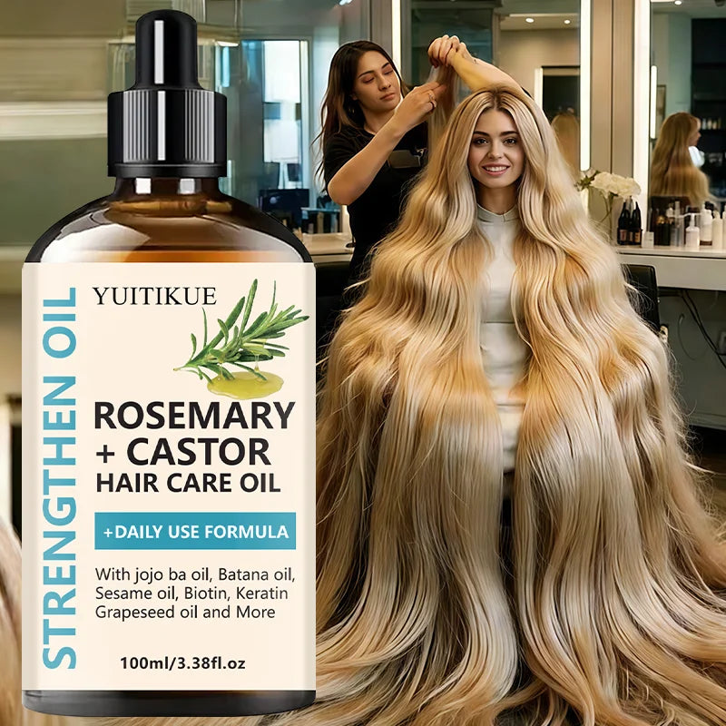 YUITIKUE Rosemary & Castor Hair Oil – Biotin & Keratin Blend